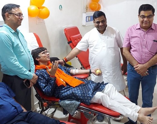 83 devotees donated blood on the 2nd anniversary of Bhoomi Pujan of Shri Ram temple