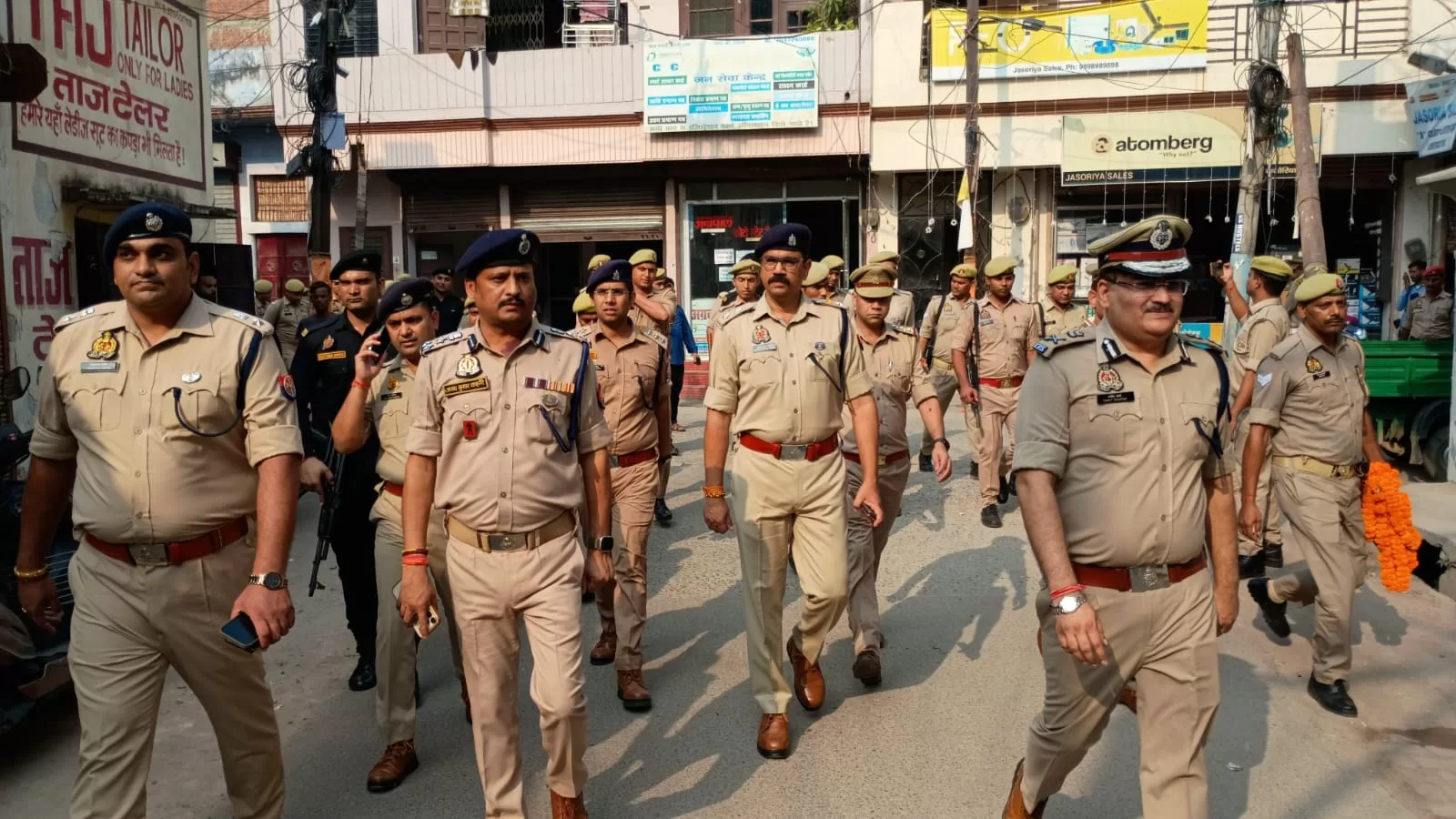 BareillyNews, बरेली, धनतेरस,दीपावली, बरेली पुलिस,रूट मार्च, BareillyLive,